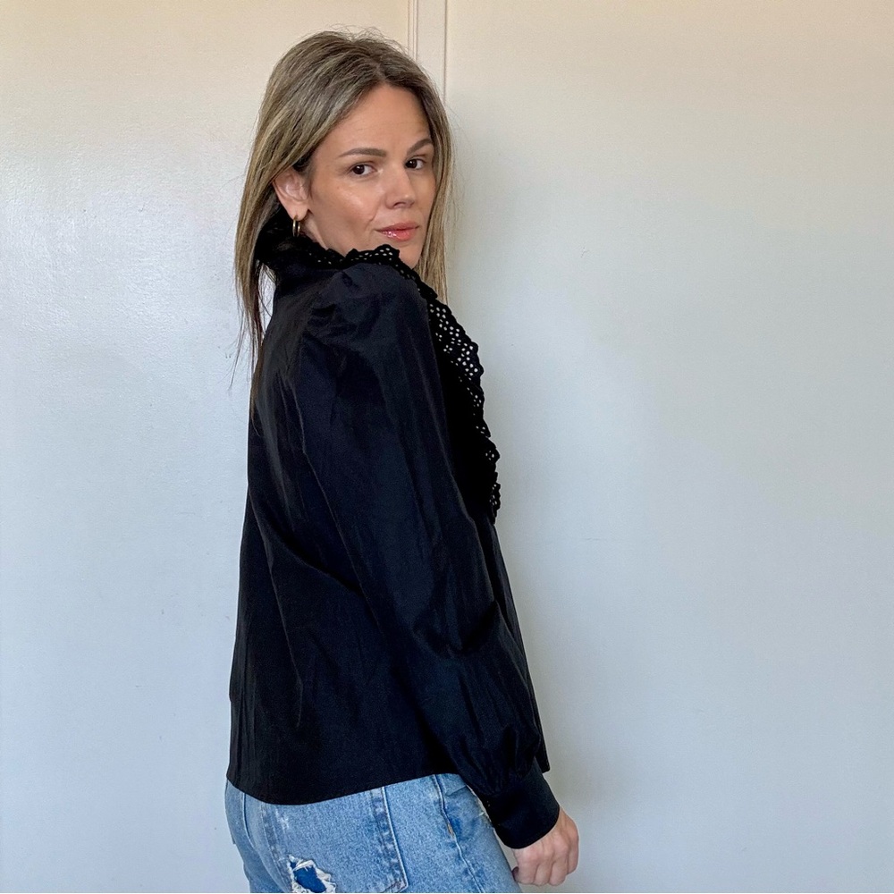 New The Westside Gemma Starlight Eyelet Top Black - Picture 9 of 11